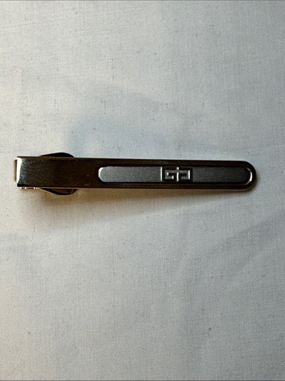 Givenchy Black Tone Logo Tie Bar Tie Clip 2" Men's Formal Accessory